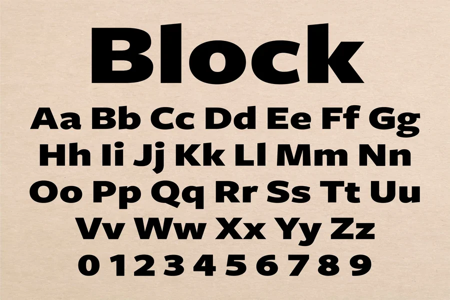 Block Font Styles
