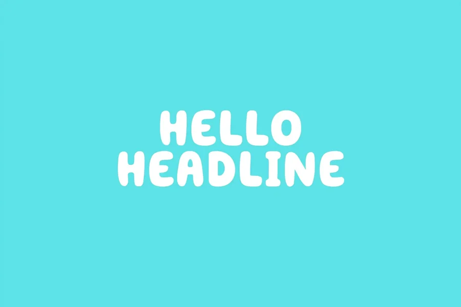 Hello Headline Font