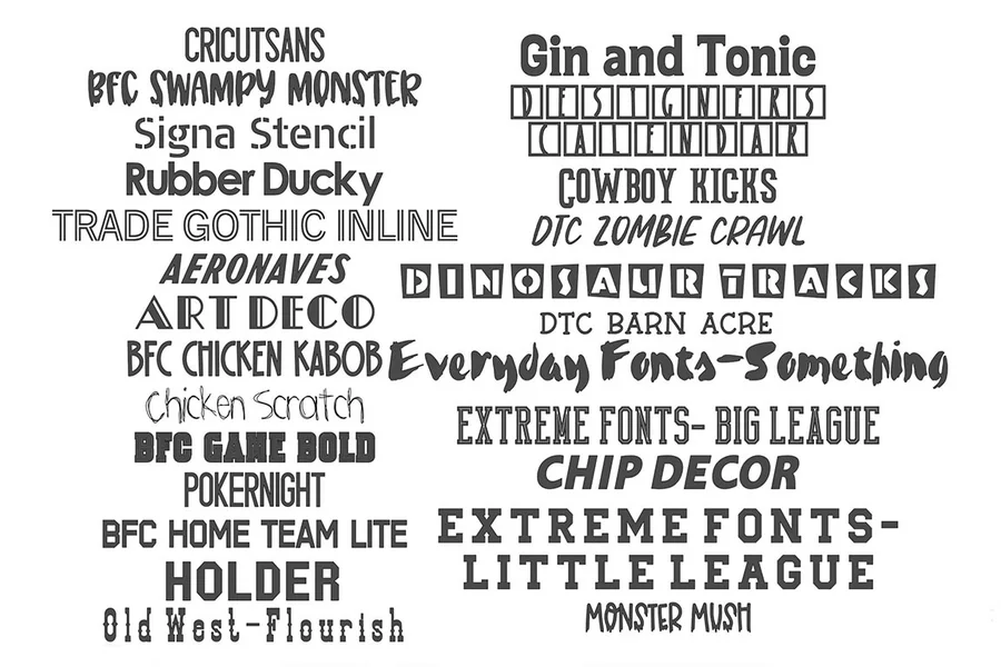 Masculine Fonts